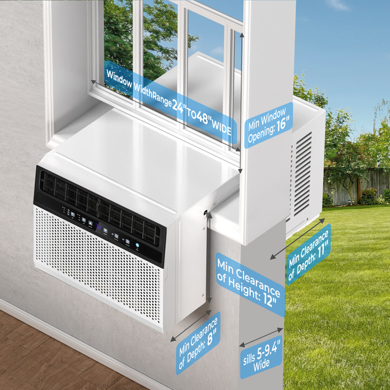 ELECTACTIC Electatic U-shaped Window Air Conditioner - Ultra Quiet
